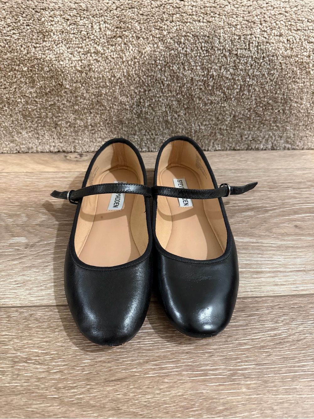 Steve Madden Black Mary Jane Flats